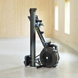 Concept2 RowErg® indoor rower disassembled for easy storage.