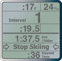 The Biathlon race on the PM5 performance monitor.